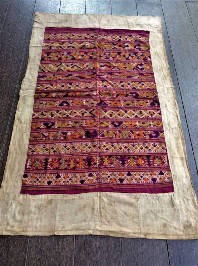 Laotian vintage bed cover