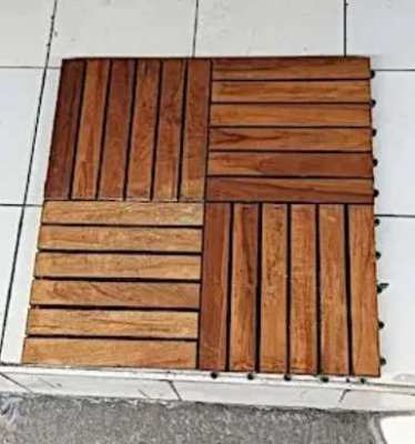 Beautiful teak wood tile flooring