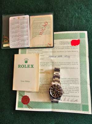 Rolex Submariner 1680 red Vintage Paper