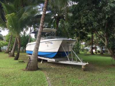 BARGAIN AUSTHAI 800  CATAMARAN POWER BOAT VERY GOOD CONDITION